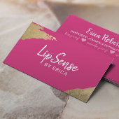 LipSense Distributor Gold Stroke Hot Pink Makeup Visitekaartje