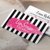 Lipsense Distributor Modern Stripes Makeup Artist Visitekaartje