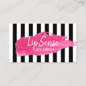 Lipsense Distributor Modern Stripes Makeup Artist Visitekaartje (Voorkant)