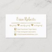 Lipsense Distributor Roos Gold Driving Makeup Visitekaartje (Achterkant)