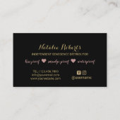 LipSense Distributor Roos Gold Lips Makeup Artist Visitekaartje (Achterkant)