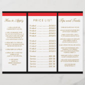 Lipsense Informatie - Driehoekige Rode Lippen Flyer (Achterkant)