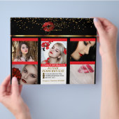 Lipsense Informatie - Driehoekige Rode Lippen Flyer (Hand)