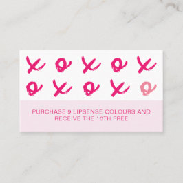 LipSense knuffelt en kust XOXO Pink Klantenkaartje