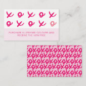 LipSense knuffelt en kust XOXO Pink Klantenkaartje (Voorkant / Achterkant)