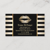 Lipsense Lipstick Distributor Moderne Gold Lips Visitekaartje (Voorkant)