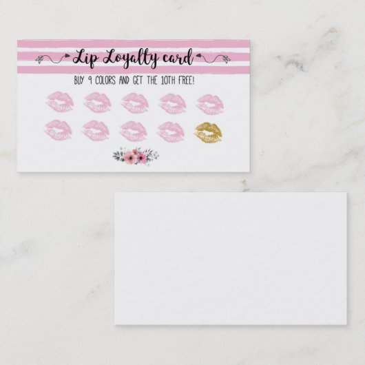 Lipsense loyalty card (Voorkant / Achterkant)