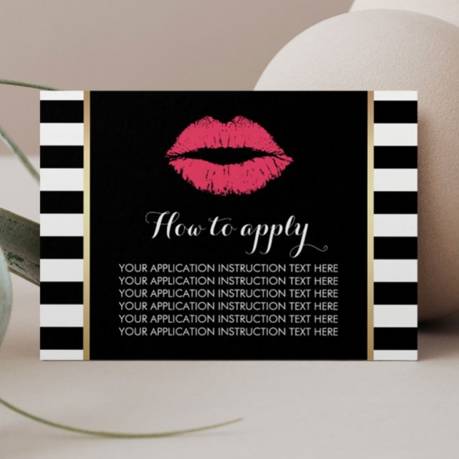 Lipsense Makeup Artist Lips Product Instructions Visitekaartjes (Creator heeft geüpload)