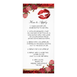 Lipsense Red Rose Glitter Lip Instructies Reclamekaart