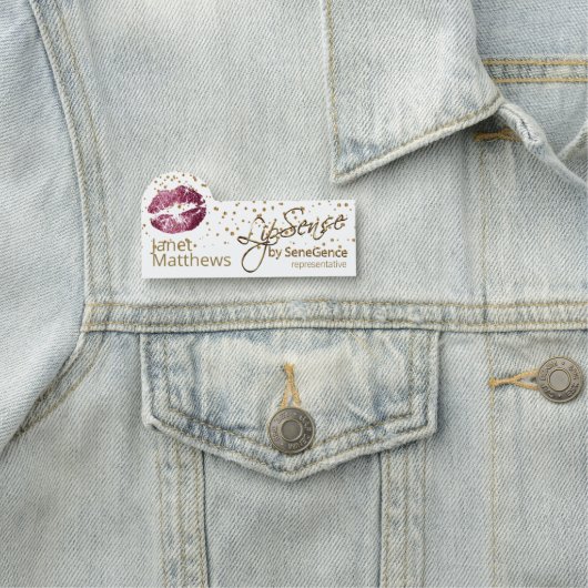 Lipsense representatief voor wijn-lips naamplaatje (In situ)