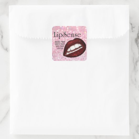 LipSense-Stickers Vierkante Sticker (Tas)