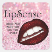 LipSense-Stickers Vierkante Sticker (Voorkant)