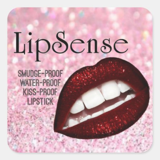 LipSense-Stickers Vierkante Sticker (Voorkant)