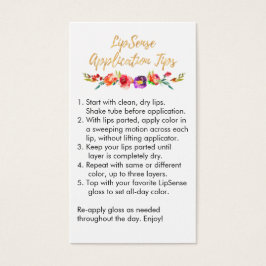LipSense Toepassing & Tips Kaart