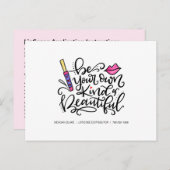 LipSense toepassing, Tips, Tricks, Exfoliatie Aankondigingskaart (Voorkant / Achterkant)