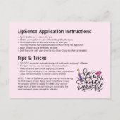 LipSense toepassing, Tips, Tricks, Exfoliatie Aankondigingskaart (Achterkant)