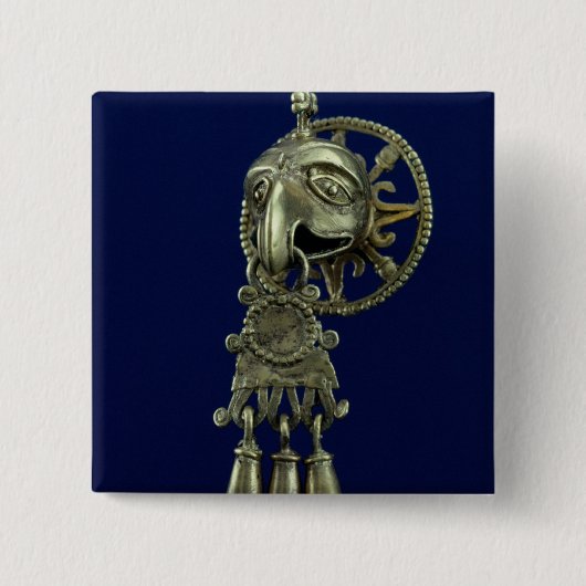 Lipstekker van de vogelgod vierkante button 5,1 cm (Voorkant)