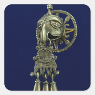 Lipstekker van de vogelgod vierkante sticker