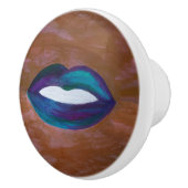 Lipstick Abstract | Girly Lips Kiss XOXO Diva Glam Keramische Knop (Rechts)