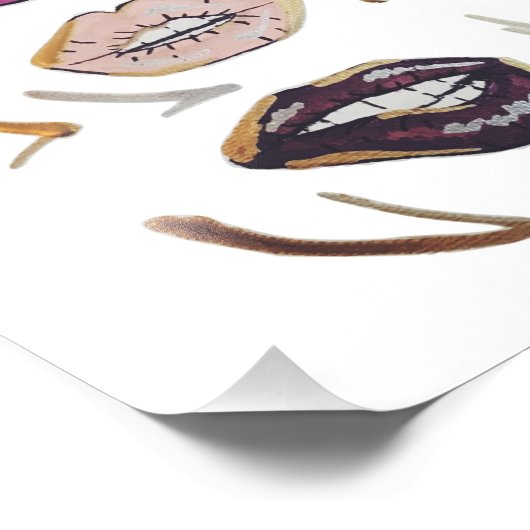 Lipstick afdrukken foto afdruk (Hoek)