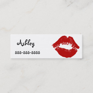 Lipstick Bel me-kaart Contactkaartje