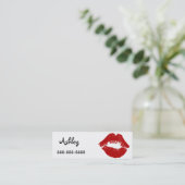Lipstick Bel me-kaart Contactkaartje (Staand voorkant)