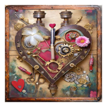 Lipstick Bloemen Hart Steampunk Serie