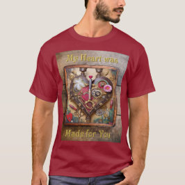 Lipstick Bloemen Hart Steampunk Serie T-shirt