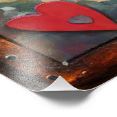 Lipstick Bloemen Hart Steampunk Series Foto Afdruk (Hoek)