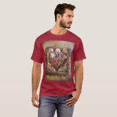 Lipstick Bloemen Hart Steampunk Series T-shirt (Voorkant volledig)