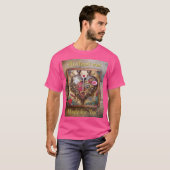 Lipstick Bloemen Hart Steampunk Series T-shirt (Voorkant volledig)