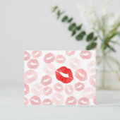 Lipstick Briefkaart (Staand voorkant)