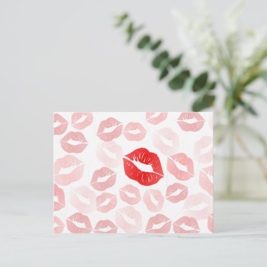 Lipstick Briefkaart (Staand voorkant)