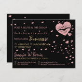 Lipstick Business roze hart lippen selfie Kaart (Voorkant / Achterkant)