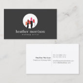 Lipstick Collage Logo 2 voor make-up artiesten, sc Visitekaartje (Voorkant / Achterkant)