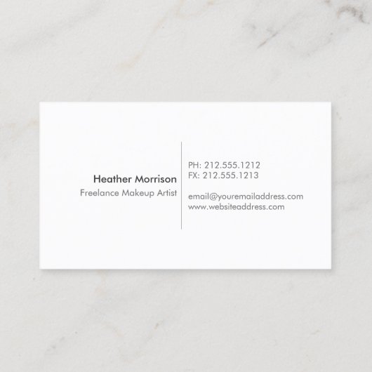 Lipstick Collage Logo 2 voor make-up artiesten, sc Visitekaartje (Achterkant)