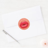 Lipstick design make-up business branding ronde sticker (Envelop)