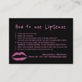 Lipstick distributeur glam applicatie instructies visitekaartje (Voorkant)