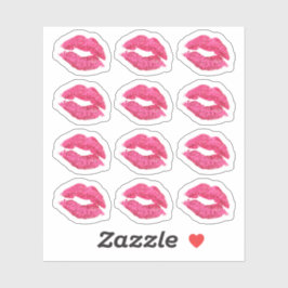 Lipstick Distributeur Glam Pink Kiss Lips Planner Sticker