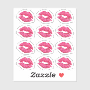 Lipstick Distributeur Glam Pink Kiss Lips Planner Sticker
