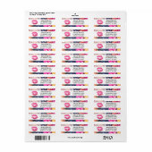 Lipstick Distributeur Lip Kiss Retouradreslabel Etiket (Full Sheet)