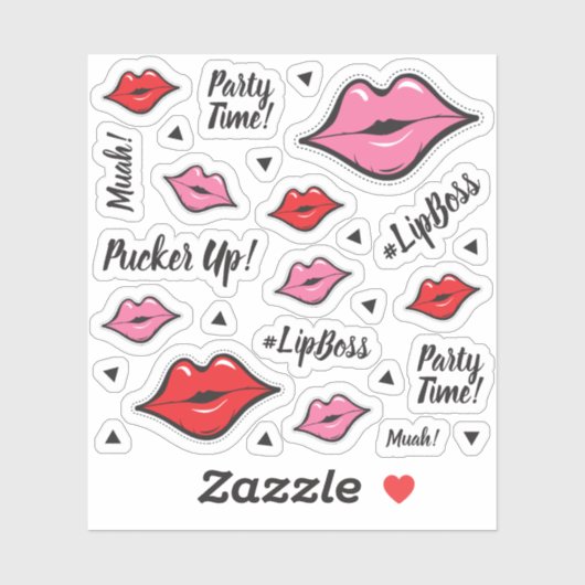 Lipstick Distributeur Lippen Planner Sticker Vel (Vel)