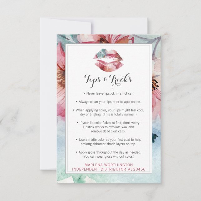 Lipstick Distributeur Tips & Trucs Waterverf Kus (Voorkant)