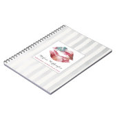 Lipstick Distributeur Waterverf Kus Gepersonalisee Notitieboek (Linkerzijde)