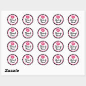 Lipstick Distributeur Zebra Kiss Lippen Dank u Ronde Sticker (Vel)