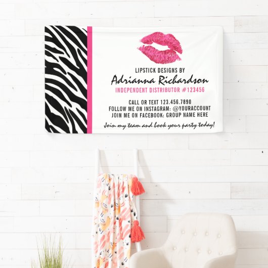 Lipstick Distributeur Zebra Kiss Trade Show / Part Spandoek (Insitu)