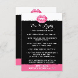 Lipstick Distributor Application/Tips Card Kaart