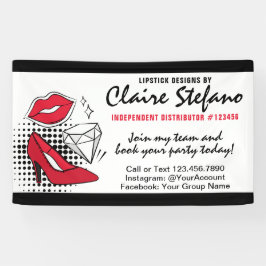 Lipstick Distributor Beauty Party / Trade Show Spandoek