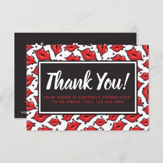 Lipstick Distributor Hartelijk dank voor de Red Li Bedankkaart (Voorkant / Achterkant)
