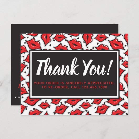 Lipstick Distributor Hartelijk dank voor de Red Li Briefkaart (Voorkant / Achterkant)